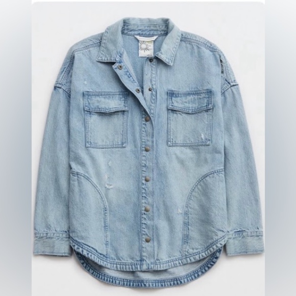 OFFLINE BY AERIE DENIM SHACKET